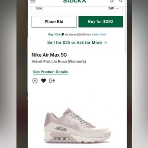 Limited Edition Nike Particle Rose Air Max 90